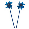 Pinwheel w/ Logo, Blue Plastic 4" dia